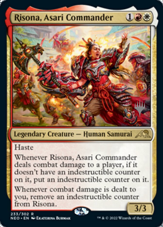 Risona, Asari Commander (Promo Pack) [Kamigawa: Neon Dynasty Promos] | Arkham Games and Comics