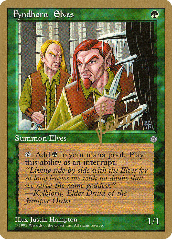 Fyndhorn Elves (Bertrand Lestree) [Pro Tour Collector Set] | Arkham Games and Comics