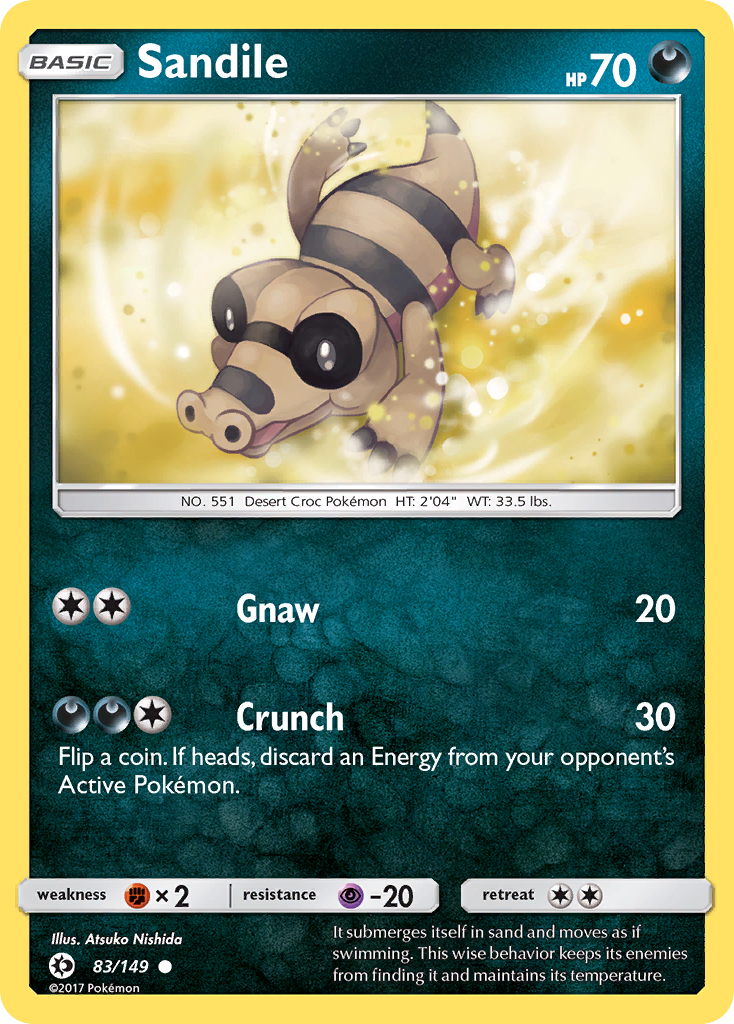 Sandile (83/149) [Sun & Moon: Base Set] | Arkham Games and Comics