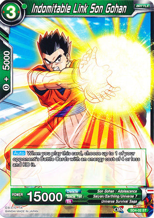 Indomitable Link Son Gohan (Starter Deck - The Guardian of Namekians) [SD4-02] | Arkham Games and Comics