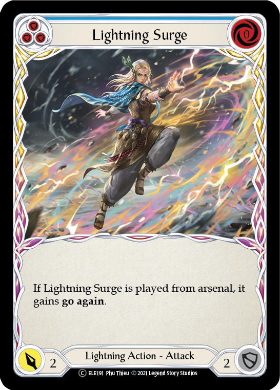 Lightning Surge (Blue) [U-ELE191] (Tales of Aria Unlimited)  Unlimited Rainbow Foil | Arkham Games and Comics