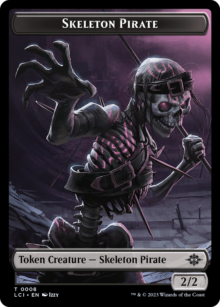 Fungus Dinosaur // Skeleton Pirate Double-Sided Token [The Lost Caverns of Ixalan Tokens] | Arkham Games and Comics