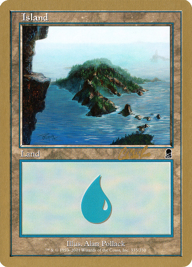 Island (cr335) (Carlos Romao) [World Championship Decks 2002] | Arkham Games and Comics