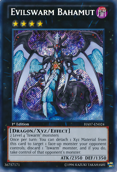 Evilswarm Bahamut [HA07-EN024] Secret Rare | Arkham Games and Comics