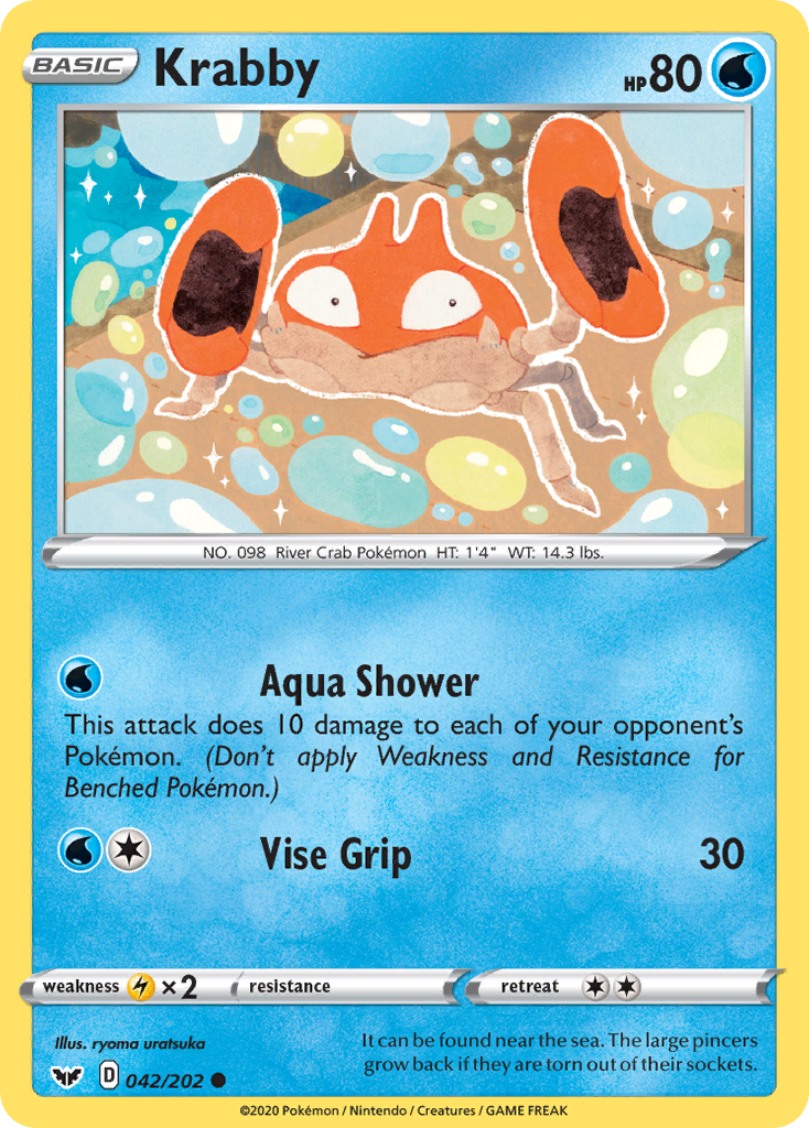 Krabby (042/202) [Sword & Shield: Base Set] | Arkham Games and Comics