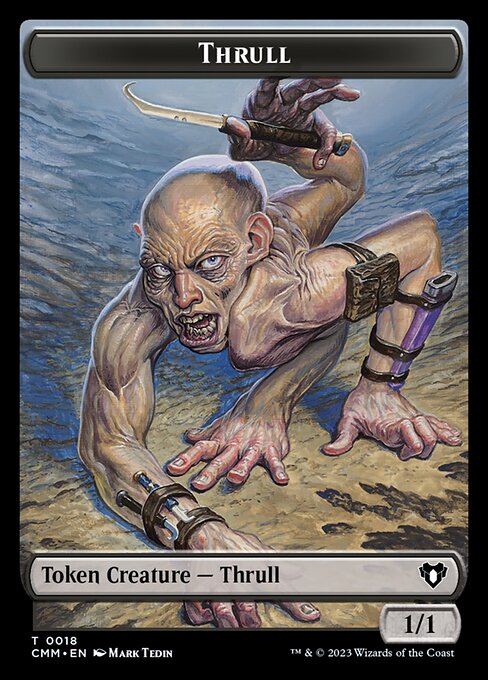 Zombie (0019) // Thrull Double-Sided Token [Commander Masters Tokens] | Arkham Games and Comics