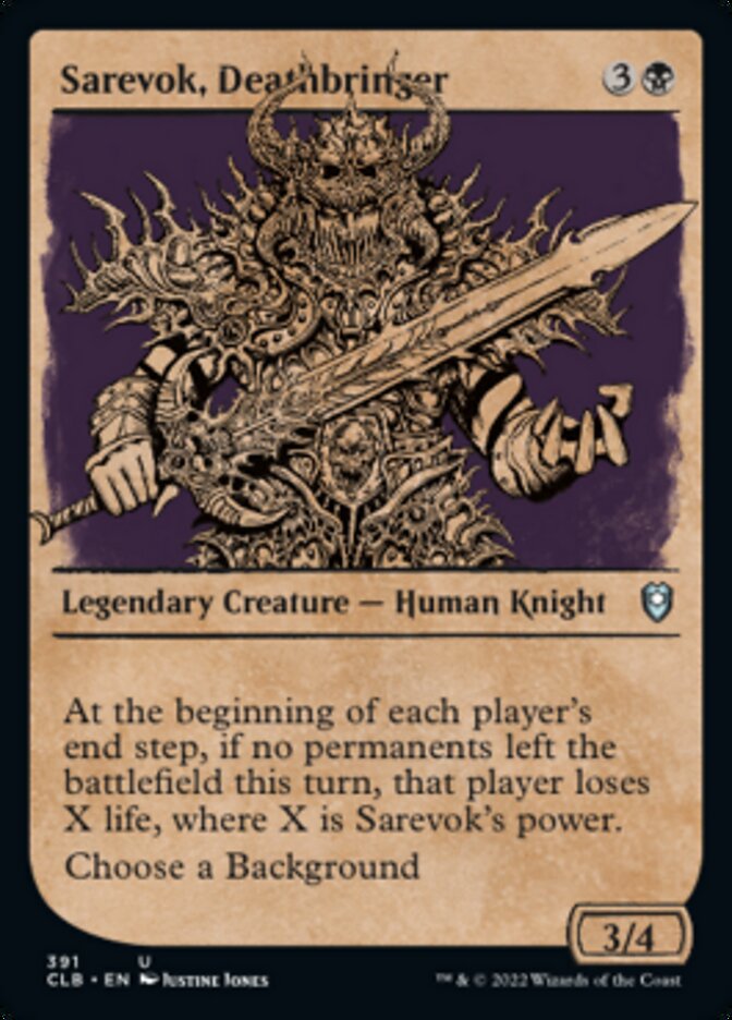 Sarevok, Deathbringer (Showcase) [Commander Legends: Battle for Baldur's Gate] | Arkham Games and Comics