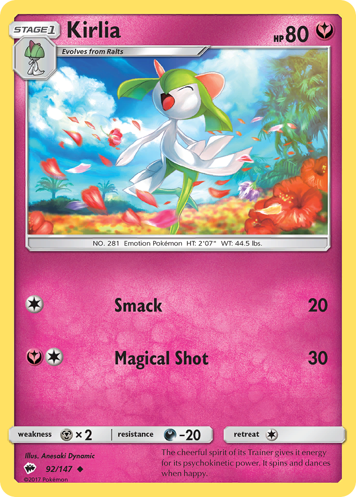 Kirlia (92/147) [Sun & Moon: Burning Shadows] | Arkham Games and Comics