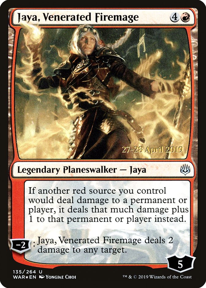 Jaya, Venerated Firemage  [War of the Spark Prerelease Promos] | Arkham Games and Comics