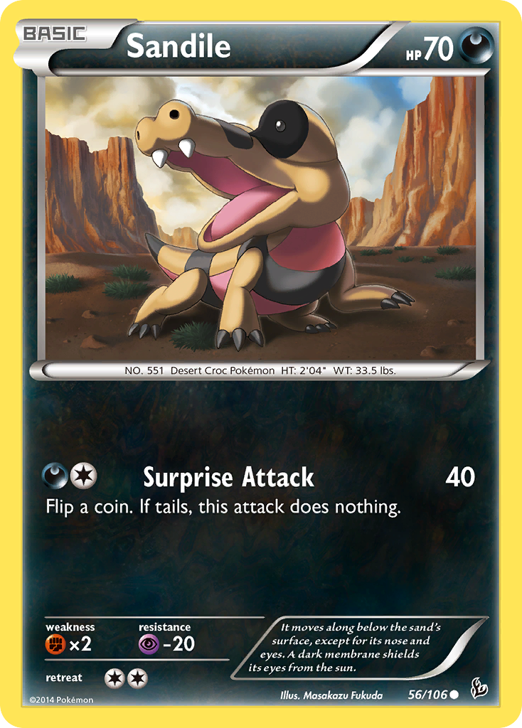 Sandile (56/106) [XY: Flashfire] | Arkham Games and Comics