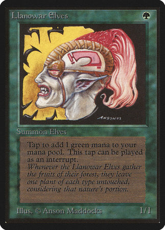 Llanowar Elves [Limited Edition Beta] | Arkham Games and Comics