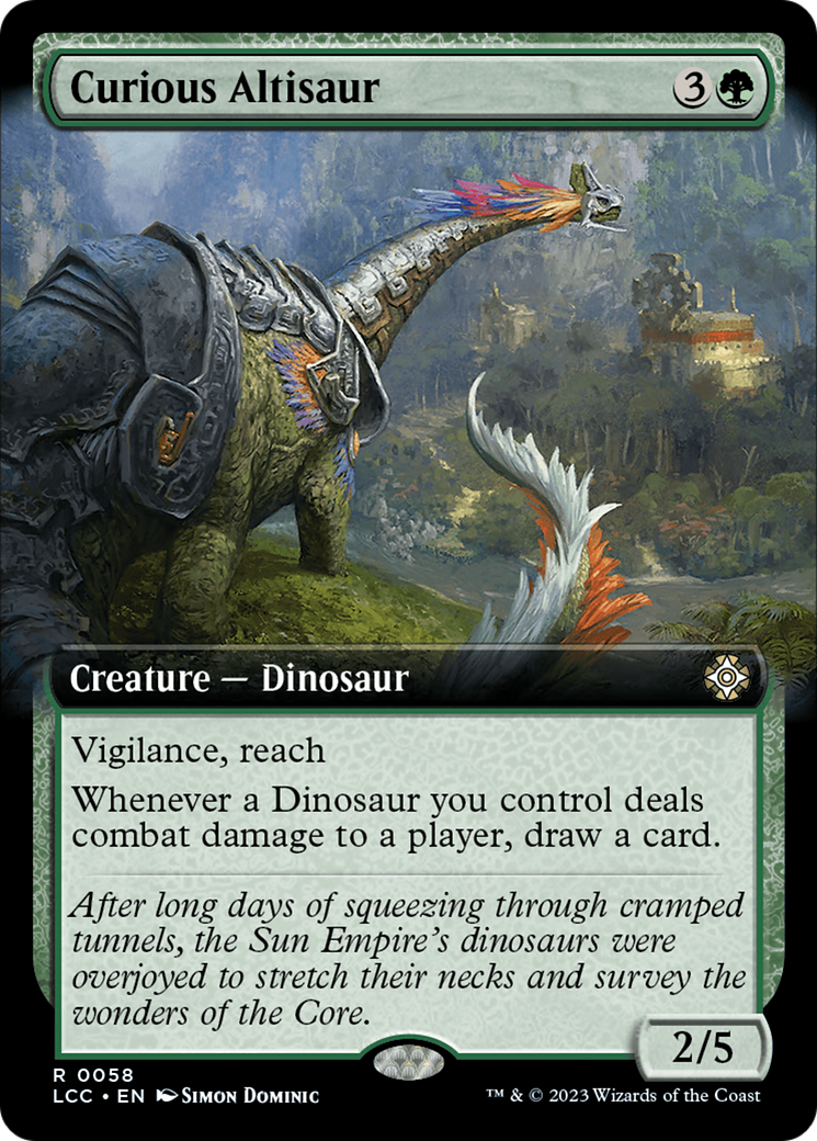 Curious Altisaur (Extended Art) [The Lost Caverns of Ixalan Commander] | Arkham Games and Comics