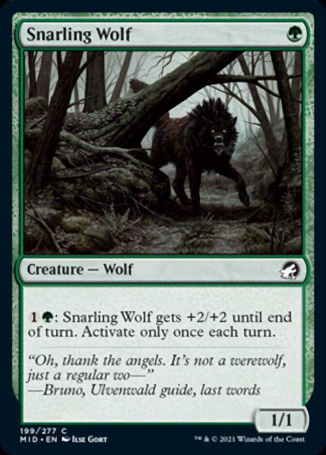 Snarling Wolf [Innistrad: Midnight Hunt] | Arkham Games and Comics