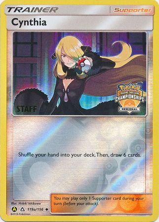 Cynthia (119a/156) (Regional Championship Promo Staff) [Sun & Moon: Ultra Prism] | Arkham Games and Comics