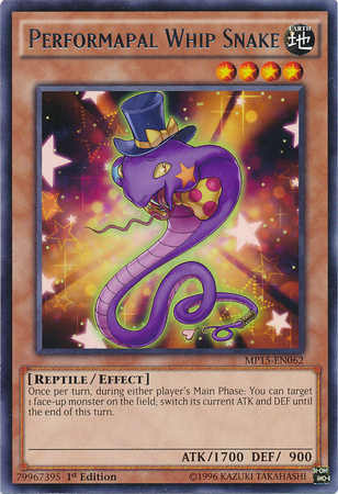 Performapal Whip Snake [MP15-EN062] Rare | Arkham Games and Comics