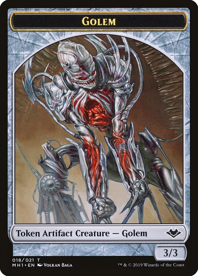 Goblin (010) // Golem (018) Double-sided Token [Modern Horizons Tokens] | Arkham Games and Comics