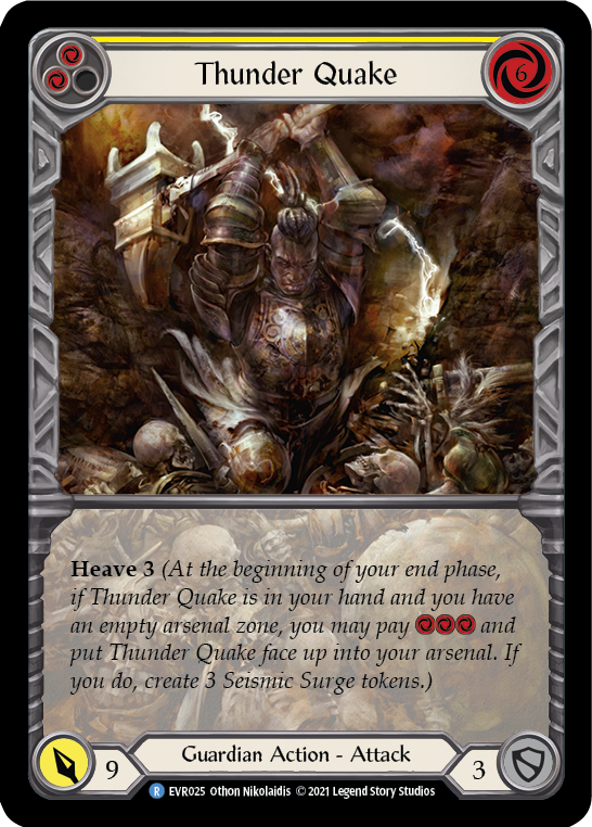 Thunder Quake (Yellow) [EVR025] (Everfest)  1st Edition Extended Art Rainbow Foil | Arkham Games and Comics