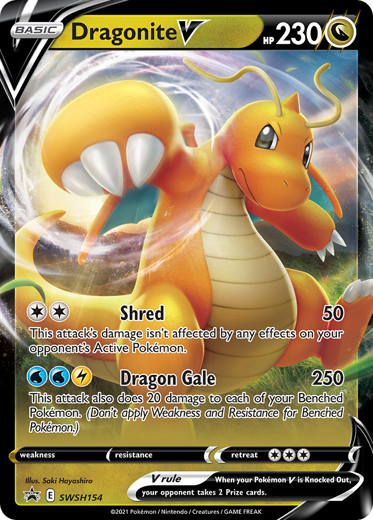 Dragonite V (SWSH154) (Jumbo Card) [Sword & Shield: Black Star Promos] | Arkham Games and Comics