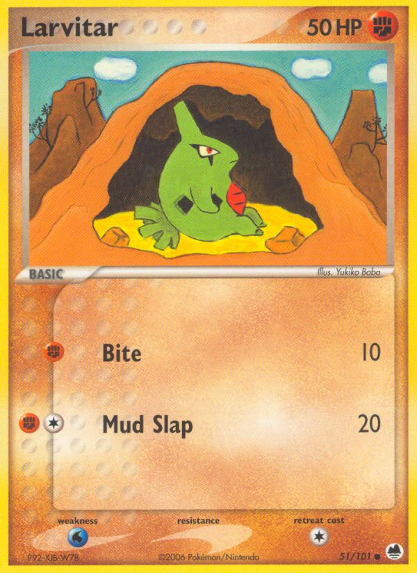 Larvitar (51/101) [EX: Dragon Frontiers] | Arkham Games and Comics