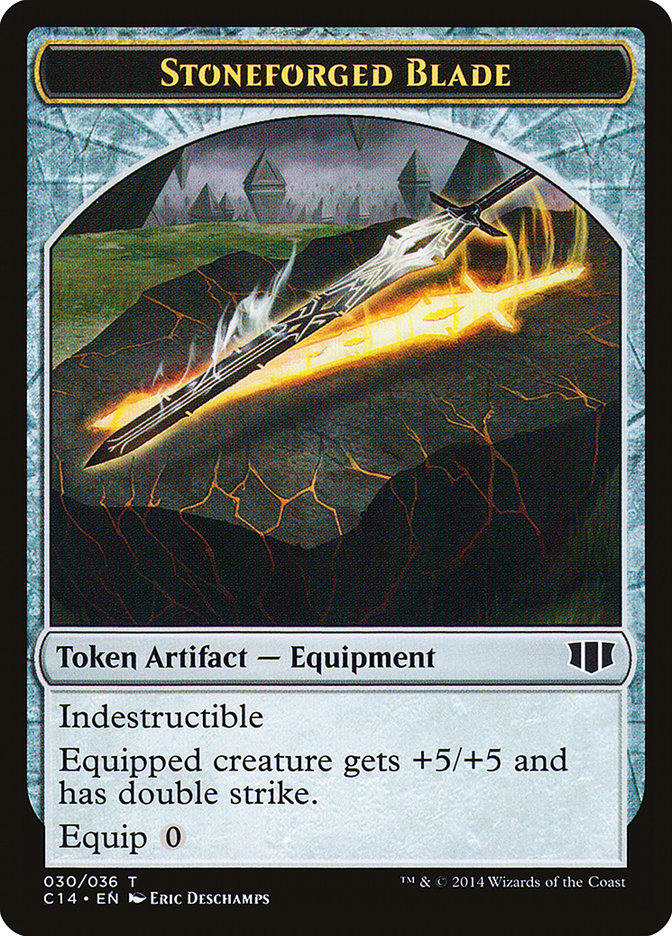 Stoneforged Blade // Germ Double-sided Token [Commander 2014 Tokens] | Arkham Games and Comics