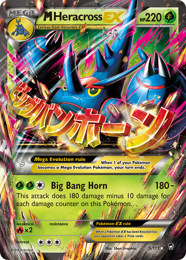 M Heracross EX (5/111) [XY: Furious Fists] | Arkham Games and Comics