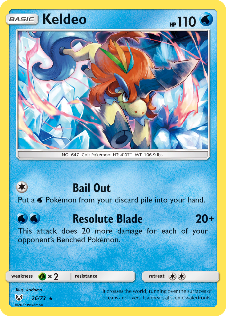 Keldeo (26/73) [Sun & Moon: Shining Legends] | Arkham Games and Comics