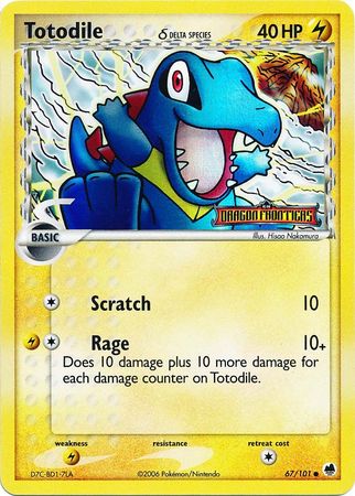 Totodile (67/101) (Delta Species) (Stamped) [EX: Dragon Frontiers] | Arkham Games and Comics