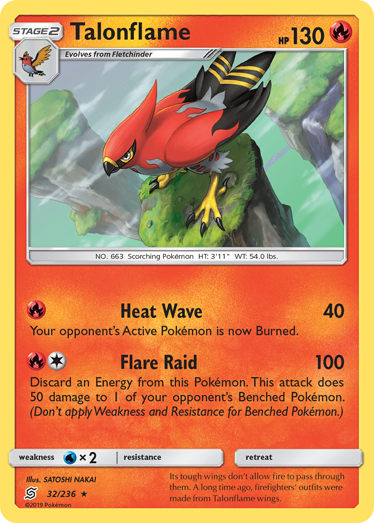 Talonflame (32/236) [Sun & Moon: Unified Minds] | Arkham Games and Comics