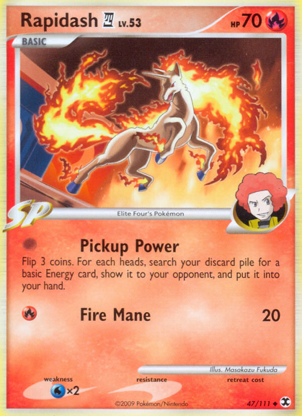 Rapidash (47/111) [Platinum: Rising Rivals] | Arkham Games and Comics