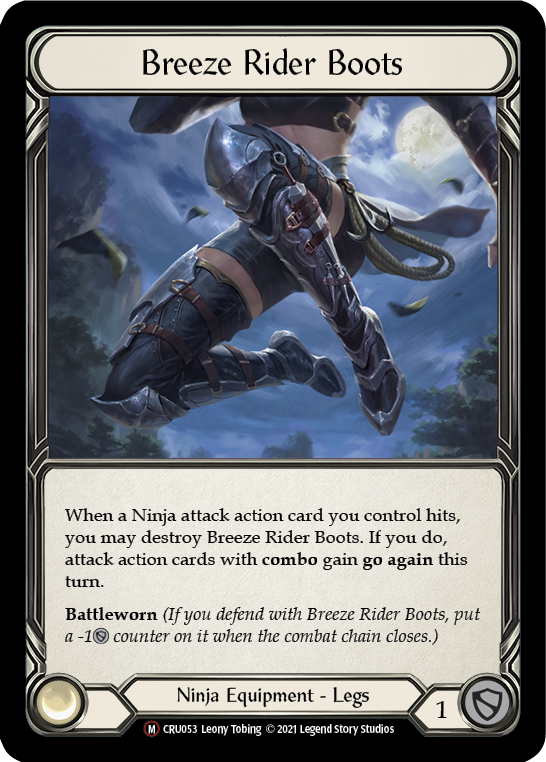 Breeze Rider Boots [U-CRU053] (Crucible of War Unlimited)  Unlimited Rainbow Foil | Arkham Games and Comics