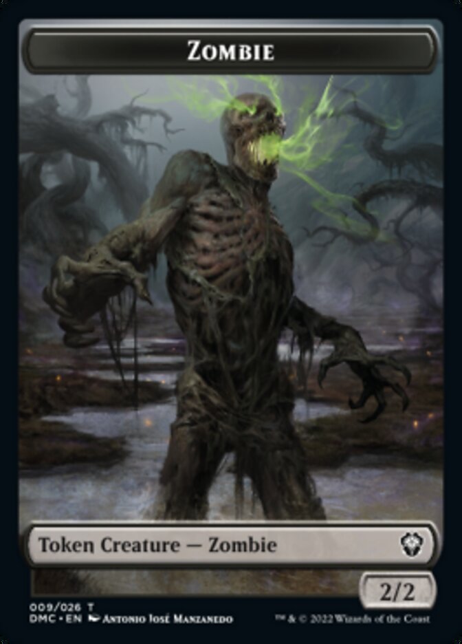 Phyrexian // Zombie Double-sided Token [Dominaria United Tokens] | Arkham Games and Comics