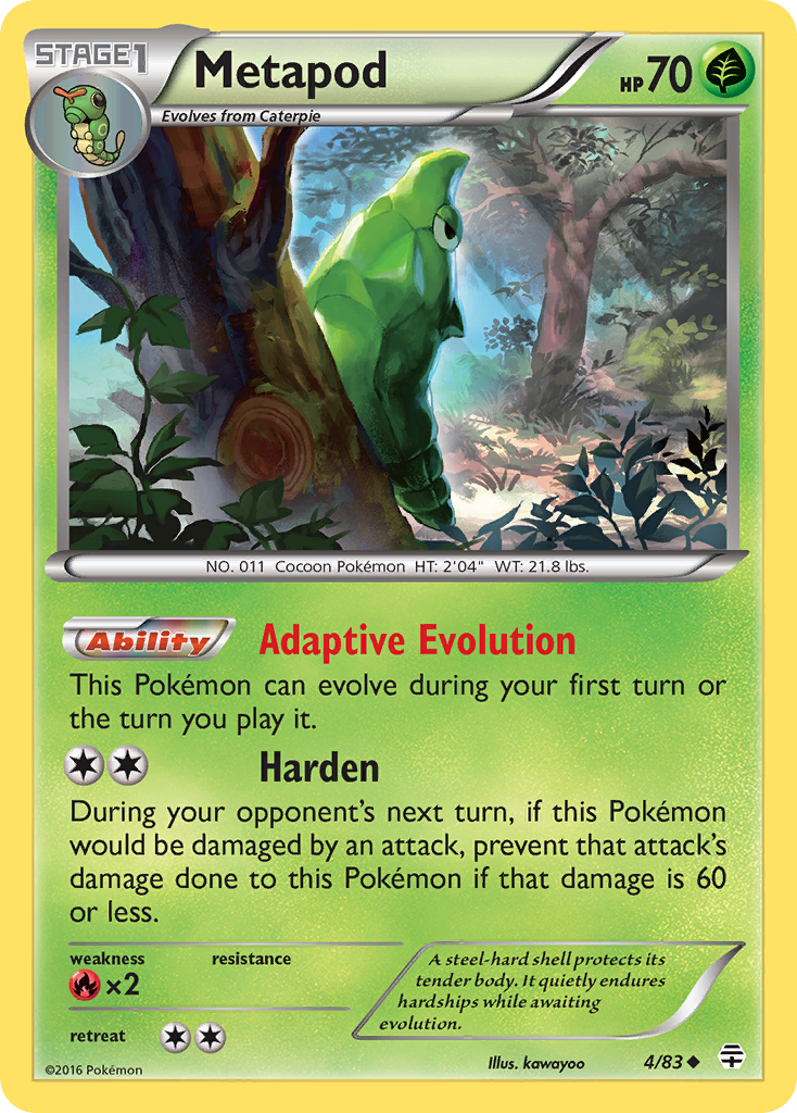 Metapod (4/83) [XY: Generations] | Arkham Games and Comics