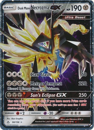 Dusk Mane Necrozma GX (90/156) (Jumbo Card) [Sun & Moon: Ultra Prism] | Arkham Games and Comics