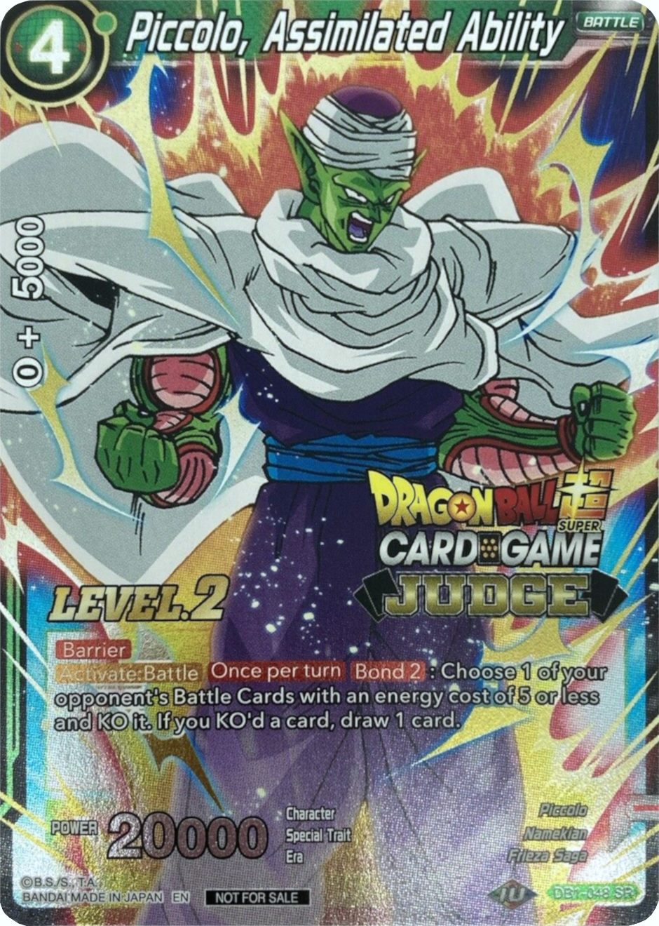 Piccolo, Assimilated Ability (Level 2) (DB1-048) [Judge Promotion Cards] | Arkham Games and Comics