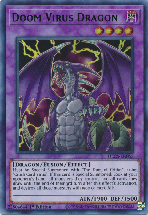 Doom Virus Dragon (Blue) [DLCS-EN055] Ultra Rare | Arkham Games and Comics