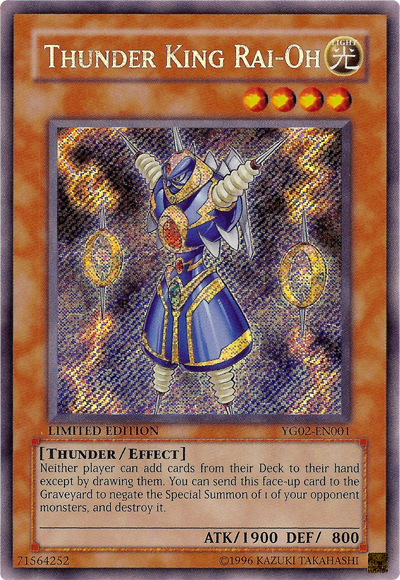 Thunder King Rai-Oh [YG02-EN001] Secret Rare | Arkham Games and Comics