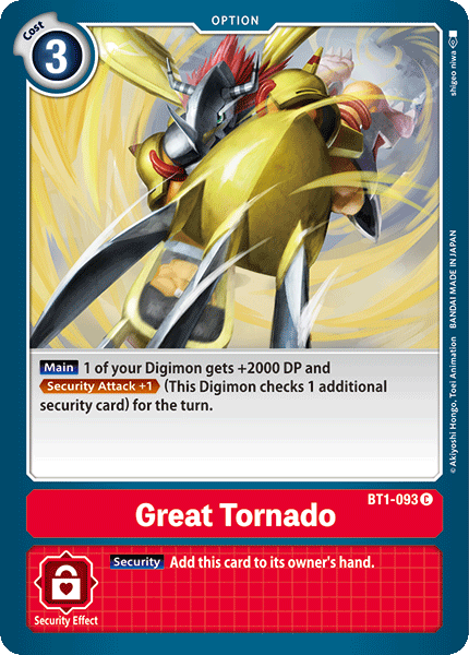 Great Tornado [BT1-093] [Release Special Booster Ver.1.0] | Arkham Games and Comics