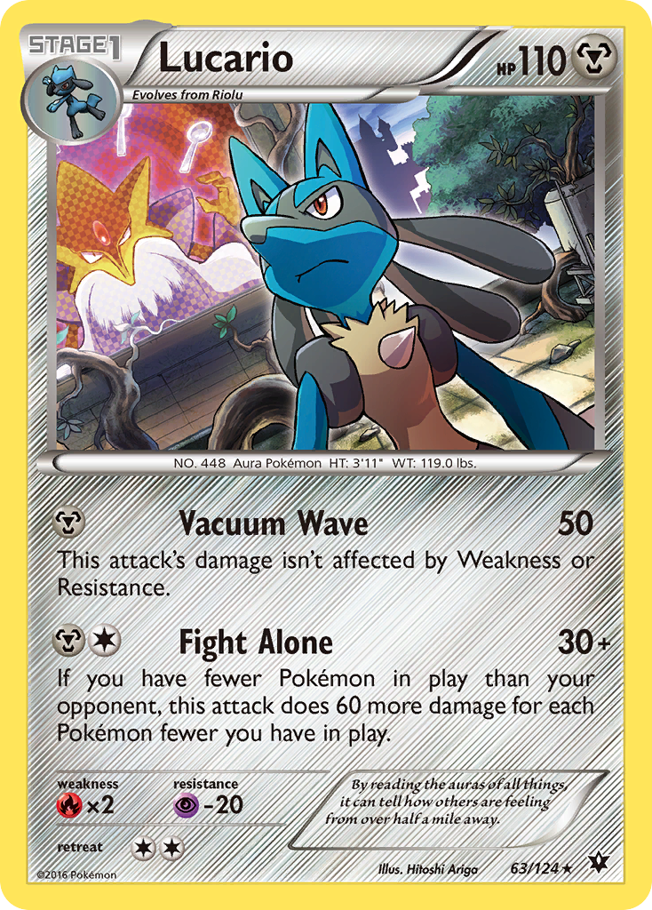 Lucario (63/124) (Cosmos Holo) [XY: Fates Collide] | Arkham Games and Comics