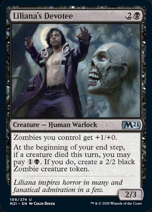 Liliana's Devotee [Core Set 2021] | Arkham Games and Comics