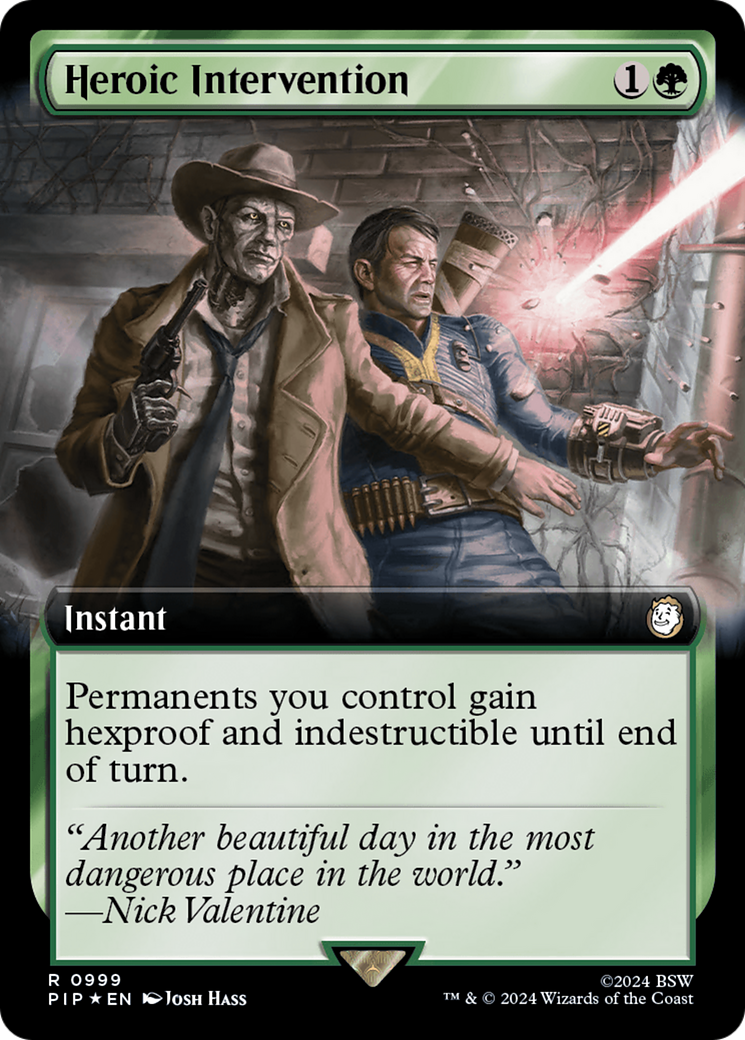 Heroic Intervention (Extended Art) (Surge Foil) [Fallout] | Arkham Games and Comics