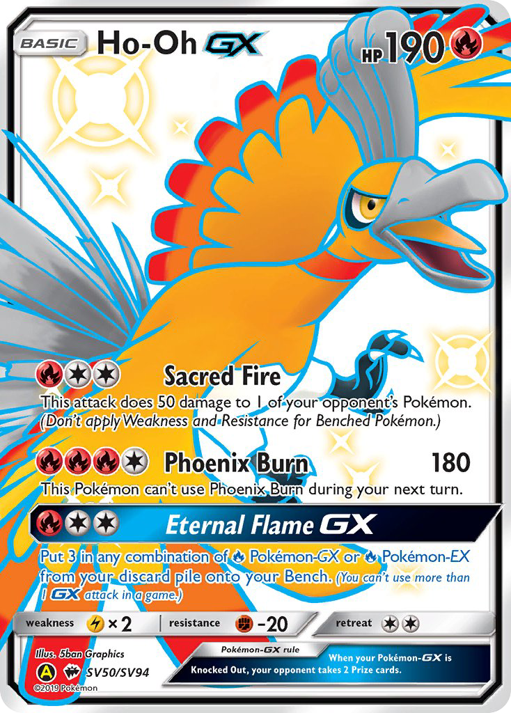 Ho-Oh GX (SV50/SV94) [Sun & Moon: Hidden Fates - Shiny Vault] | Arkham Games and Comics