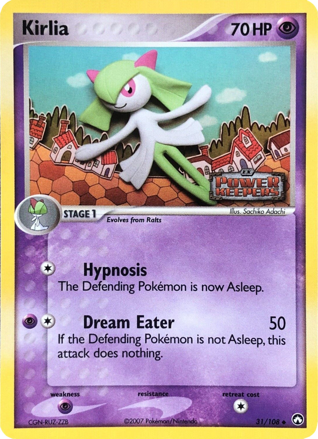 Kirlia (31/108) (Stamped) [EX: Power Keepers] | Arkham Games and Comics