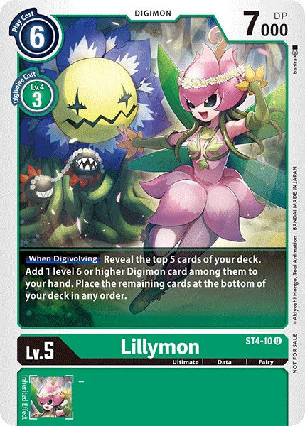 Lillymon [ST4-10] (Official Tournament Pack Vol.3) [Starter Deck: Giga Green Promos] | Arkham Games and Comics