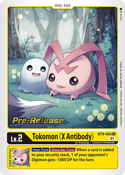 Tokomon (X Antibody) [BT9-003] [X Record Pre-Release Promos] | Arkham Games and Comics