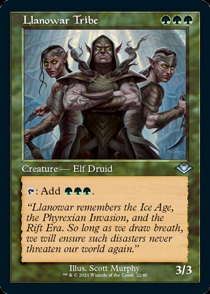 Llanowar Tribe (Retro Foil Etched) [Modern Horizons 2] | Arkham Games and Comics