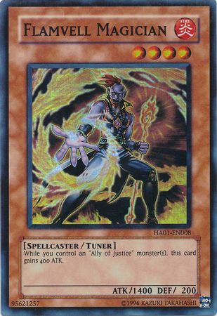 Flamvell Magician [HA01-EN008] Super Rare | Arkham Games and Comics
