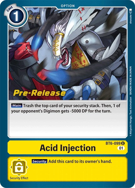 Acid Injection [BT6-099] [Double Diamond Pre-Release Cards] | Arkham Games and Comics