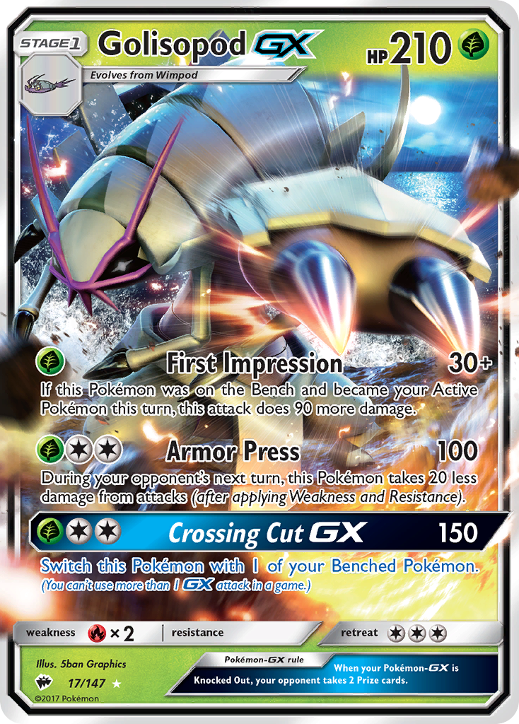 Golisopod GX (17/147) [Sun & Moon: Burning Shadows] | Arkham Games and Comics