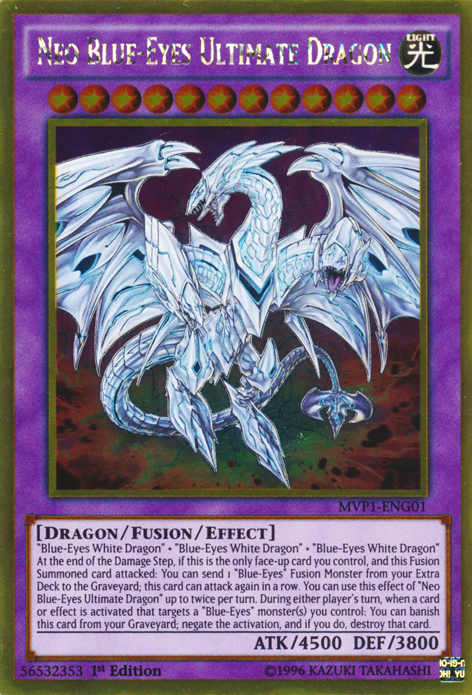 Neo Blue-Eyes Ultimate Dragon [MVP1-ENG01] Gold Rare | Arkham Games and Comics