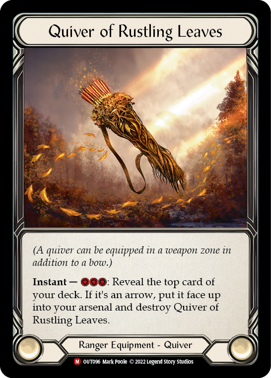 Quiver of Rustling Leaves [OUT096] (Outsiders)  Rainbow Foil | Arkham Games and Comics